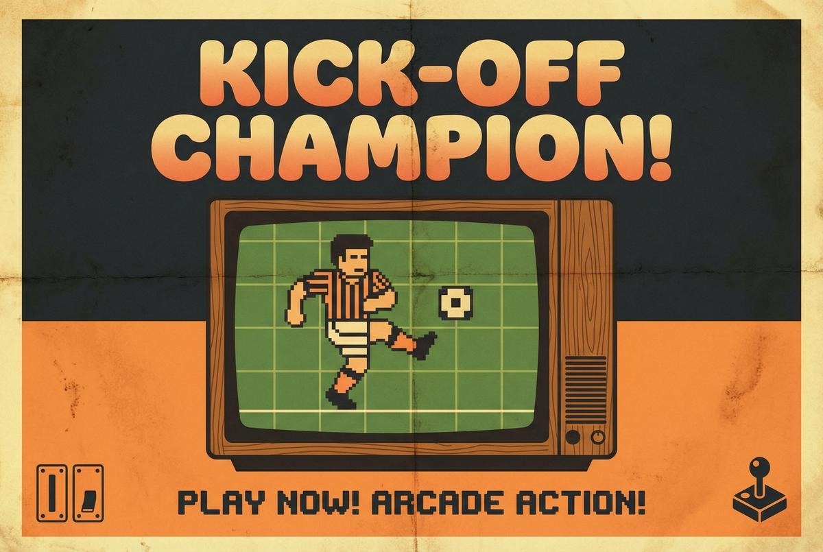 复古足球街机游戏广告 - 半岛体育